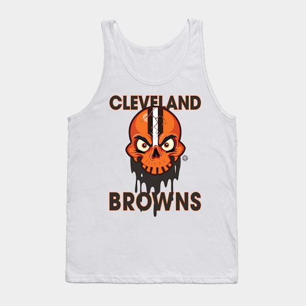 Cleveland Browns SkullyDawg Tank Top by Goin Ape Studios